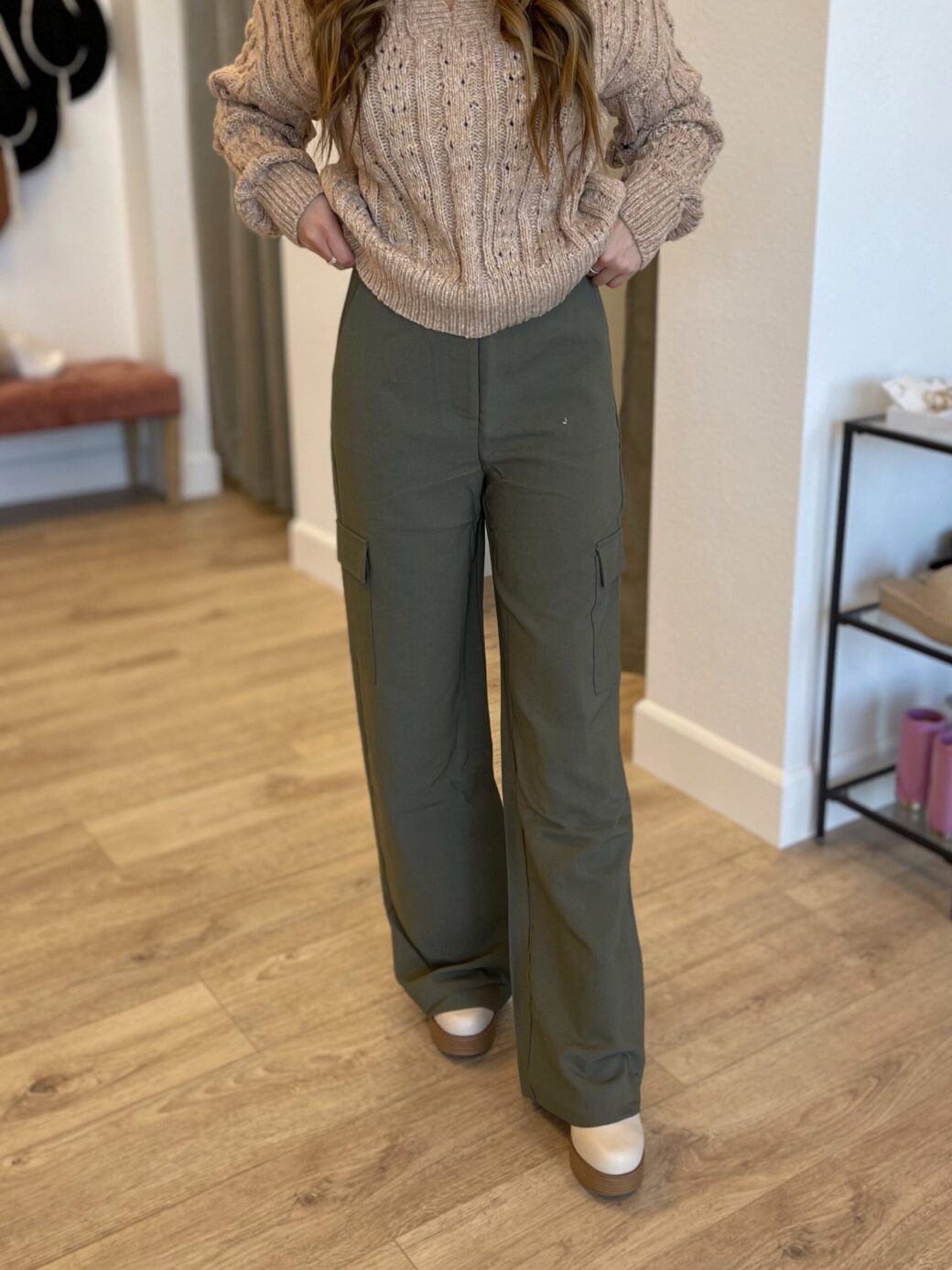 Twill Wide Leg Pants - Image 2