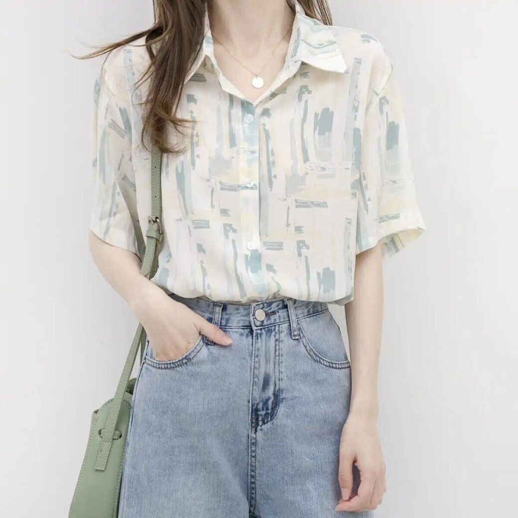 Vintage Chiffon Loose Summer Blouse